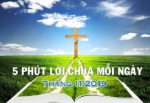 5 phút Lời Chúa mỗi ngày – Tháng 11/2019