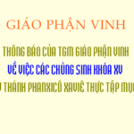TGM Giáo phận Vinh: Thông báo về việc Thực tập mục vụ của Chủng sinh Khóa XV