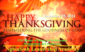 Chương trình Thạc sĩ Học viện Lãnh đạo Nghĩa Sinh và Đại học Công lập Chicago: Thư mời tham dự Thánh lễ Tạ ơn 2021
