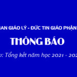 Thông báo của Ban Giáo Lý – Đức Tin Giáo phận Vinh về tổng kết năm học 2021-2022